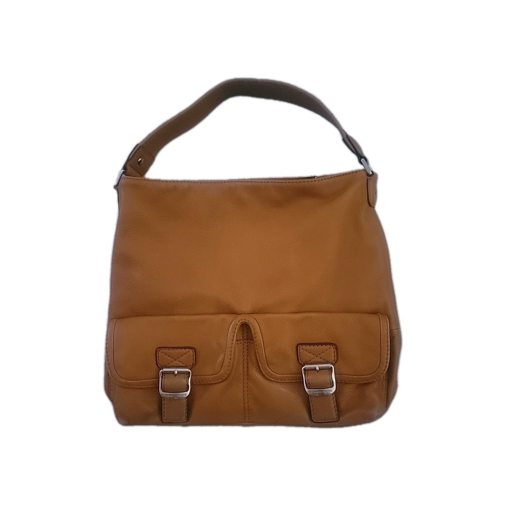 Michael Kors Tan Softshell Designer Shoulder Bag Side Pockets Vegan Leather Sexy